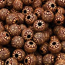 Bola Imitação De Madeira Retrô 12mm Em Acrilico Com 500G Bola Imitação De Madeira Retrô 12mm Em Acrilico Com 500G