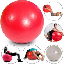 Bola Inflavel Fitness Pilates 65cm Vermelha Branca Academia - WESTERN