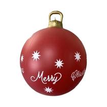 Bola Inflável Grande De Natal De 60cm, Enfeite De PVC Para Decoração De Árvore De Natal Sem Luz.