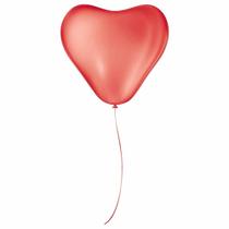 Bola Inflável Nº 11 Coração Vermelho Quente 20UN PCT Balões São Roque
