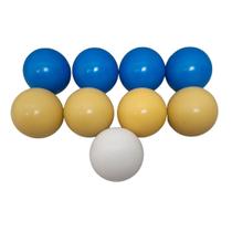 Bola Jogo de Sinuca 9 Bolas Sinuca Bilhar Mata Mata 4x4x1 Amarelo x Azul 50mm Bola Jogo de Sinuca 9 Bolas Sinuca Bilhar Mata Mata 4x4x1 Amarelo x Azul 50mm
