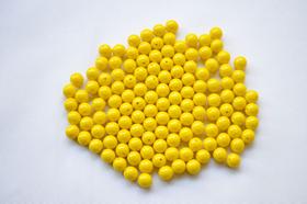 Bola Lisa 08mm Cor 011 Amarelo Fechado - pct c/ 250g