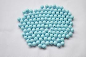 Bola Lisa 08mm Cor 041 Azul Bebê Fechado - pct c/ 250g