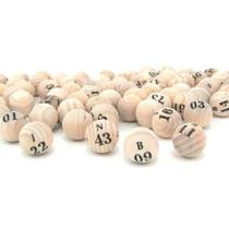 Bola Madeira Numero 02 de 1 à 75 para Bingo - Três Reis