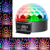 Bola magica Globo Maluco Esfera de LED Rgb Holográfico 30w Dmx 6ch Ball Light Iluminação Balada Festa DJ Som Musica Strobo