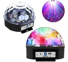 Bola Maluca Led Cristal Rgb Bluetooth Usb Festas Iluminação