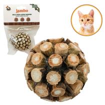Bola Média Wood Matatabi Jambo Pet Brinquedo Bolinha para Gatos Bola Média Wood Matatabi Jambo Pet Brinquedo Bolinha para Gatos