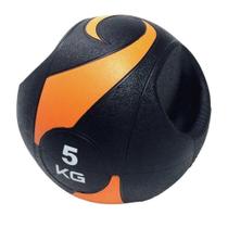 Bola Medicinal Com Pegada Liveup Sports LS3007A/5 5kg Preta/Laranja