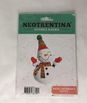 Bola metalizada Boneco Neve 80x55cm - Neotrentina