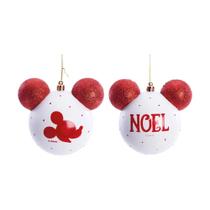Bola Mickey Glitter Sort VRM/BCO 10CM (Disney) Jogo com 2 Peças
