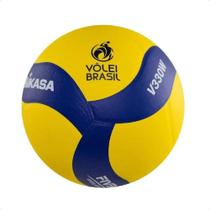 Bola Mikasa Oficial De Voleibol V330W FIVB Amarelo e Azul