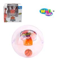 Bola Mini Basquete Com Som + Luz A Bateria 11Cm De Bola Mini Basquete Com Som + Luz A Bateria 11Cm De
