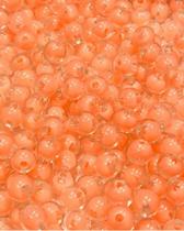 Bola Miolo Colorido Laranja Coral Miçanga 8mm Candy 50g