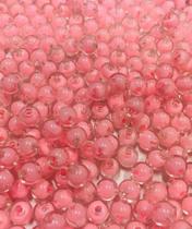 Bola Miolo Colorido Rosa Bebê Miçanga 8mm Candy 50g