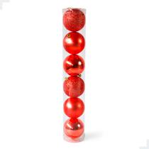 Bola Mista 8cm c/6 Vermelha Magizi