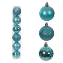 Bola Mista Azul Claro 8cm 6un Florarte