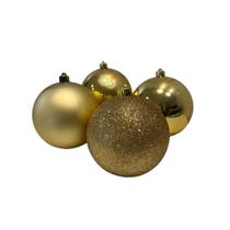 Bola Mista De Natal 12cm 4 Unidade Tok da Casa