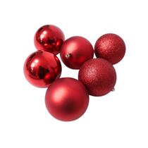 Bola Mista De Natal 8cm 6 Unidade Tok da Casa