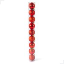 Bola Mista Vermelha 6cm c/9