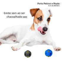 Bola Mordedor Cachorro Pet Depósito Para Ração Resistente 7,5cm