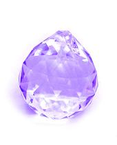 Bola Multifacetada Roxo Feng Shui Furo para Pendurar 4cm