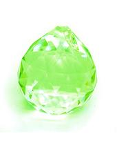 Bola Multifacetada Verde Feng Shui C/Furo para Pendurar 4cm
