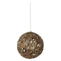 Bola Natal 1 Unidade Aramada Champagne Rustica 12cm