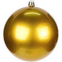 Bola natal 250mm metalizada dourado - rei do armarinho - RIO DE OUR