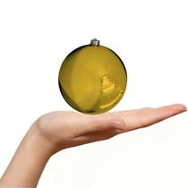 Bola Natal Dourada Brilho Ouro 8cm Enfeite de Arvore Kit 03