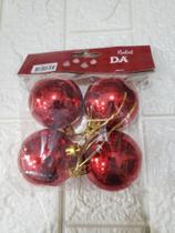 Bola Natal metalizada c / 4 und 5cm vermelho