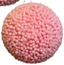 Bola Natalina 8Cm C/6 Rosa Chiclete Natal Cromus