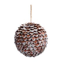 Bola Natalina Decorativa De Pinha Cinza 20cm C/1un 1005419