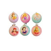 Bola Natalina Disney 6Cm C/6 Princesas 1118088 Cromus