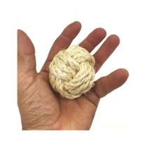 Bola no de sisal brinquedo para desgaste dos dentes