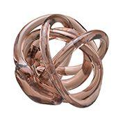 Bola Nó Peso Murano Marsala Vidro 15cm Decorativa Esfera Decoração Casa Sala Quarto Escritório Mesa Rack Estante Enfeite Presente Aparador Moderna