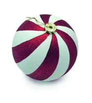 Bola ntalina candy cane decorativa 15cm