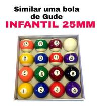 Bola Numerada C/ Faixa 25mm Bilhar/snooker/sinuca /infantil