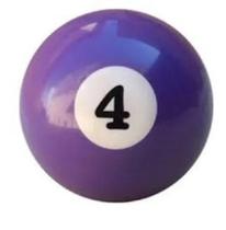 Bola Numero 4 Bilhar Sinuca Snooker 50Mm Nova Avulsa