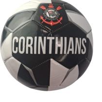 Bola Oficial Campo Corinthians Preta Licenciada Costurada