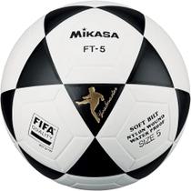 Bola Oficial De Futevolêi Mikasa FT-5 - Preto/Branco