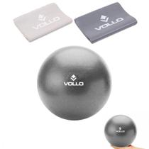 Bola Overball 25cm para Pilates + 2 Faixas Elasticas Vollo Vollo Sports