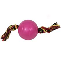 Bola para morder pet shop cão cachorro resistente 82mm Rosa