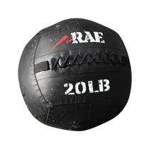 Bola para treinamento funcional med ball wall ball de couro reforçado 20 lb rae fitness