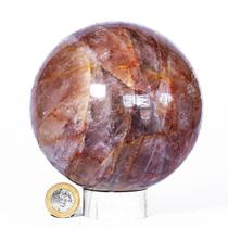 Bola Pedra Hematoide Vermelho Grande 13,5cm Natural Classe C - CristaisdeCurvelo