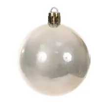 Bola Perolada Prata 20cm Florarte