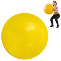Bola Pilates De Yoga 75cm Amarelo Fisioterapia Fitness Academia Alongamento Treino Exercícios 200kg