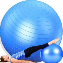 Bola Pilates Yoga Abdominal Gym Ball 65cm Cor Azul Bola Pilates Yoga Abdominal Gym Ball 65cm Cor Azul