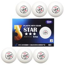 Bola Ping Pong 3 Estrelas Tenis Mesa Kit 6 Uni Bolinhas Esporte Recreaçao Escola Clube Treino