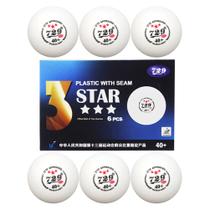 Bola Ping Pong Tenis de Mesa 3 Estrelas Kit 6 Uni Esporte Treino Lazer Recreaçao Bola Ping Pong Tenis de Mesa 3 Estrelas Kit 6 Uni Esporte Treino Lazer Recreaçao