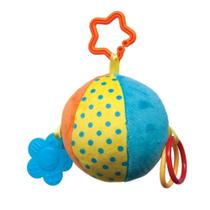 Bola Plush Pelúcia Mordedor Azul +3 Meses Buba